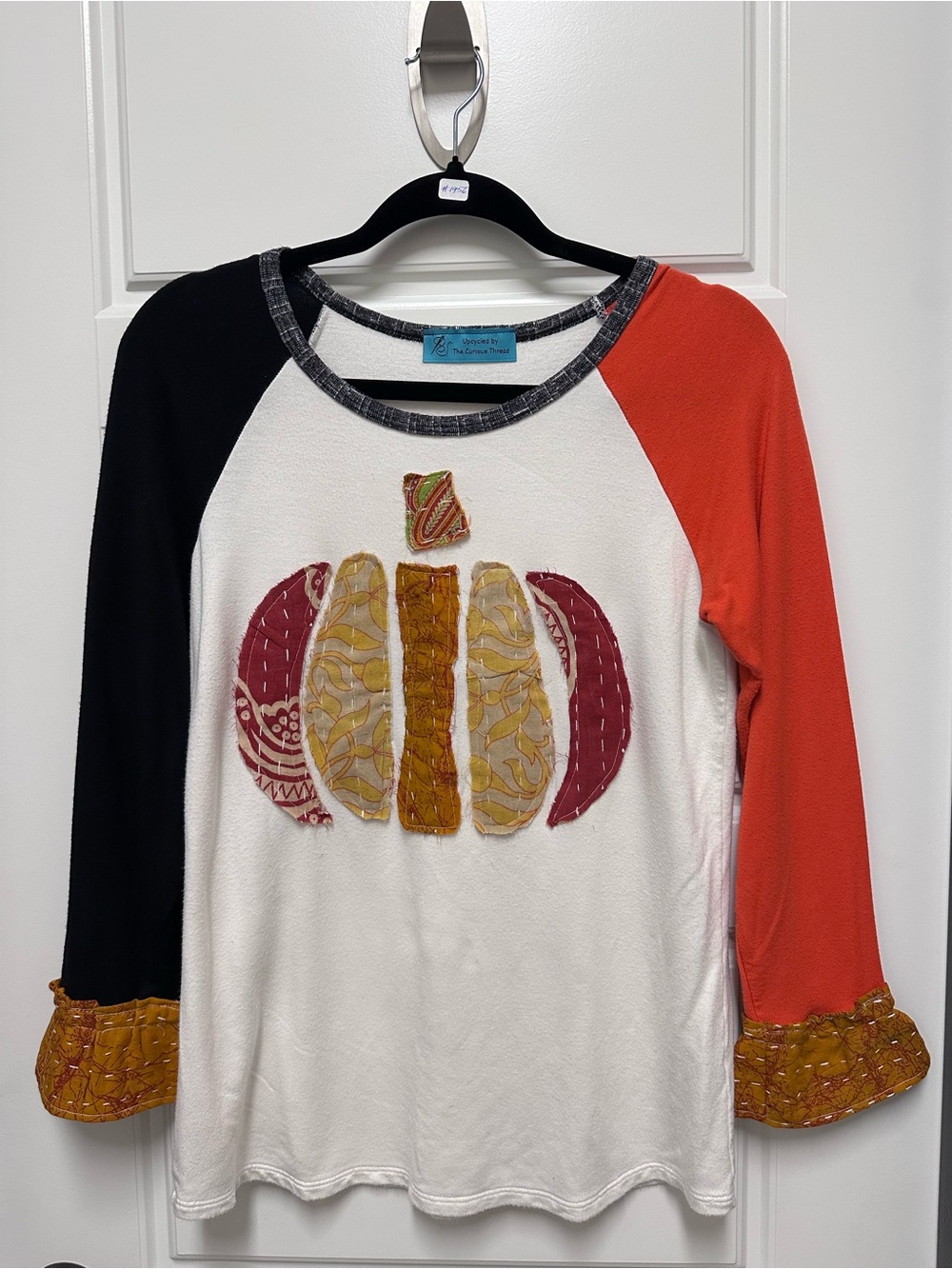 Upcycled Long Sleeved Top with Fall Theme